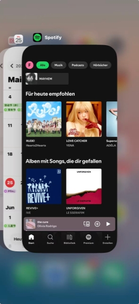 Spotify im Hintergrund