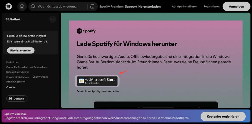 Spotify-Installationspaket herunterladen