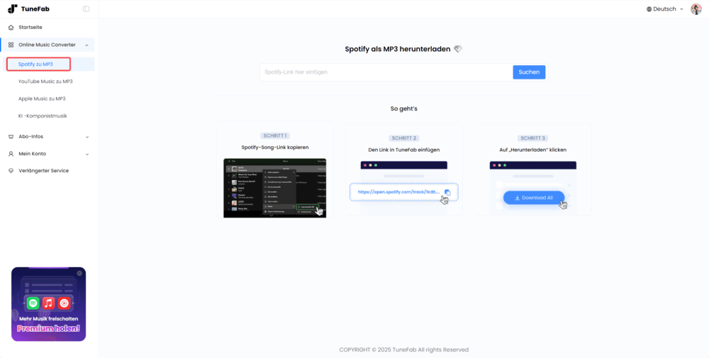 TuneFab Online Music Converter