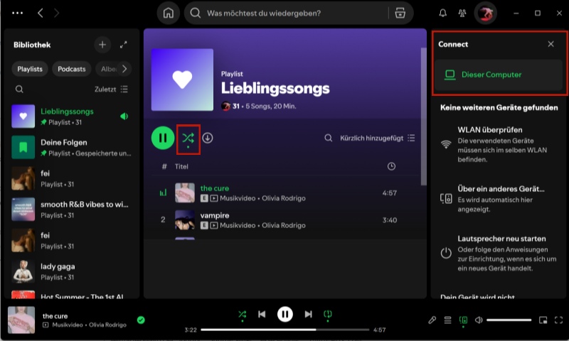 Spotify nur auf einem Gerät abspielen