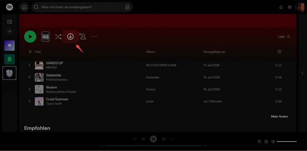 Spotify-Offline-Download auf Windows
