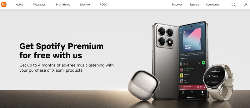 Spotify Premium kostenlos mit Xiaomi Gerät erhalten