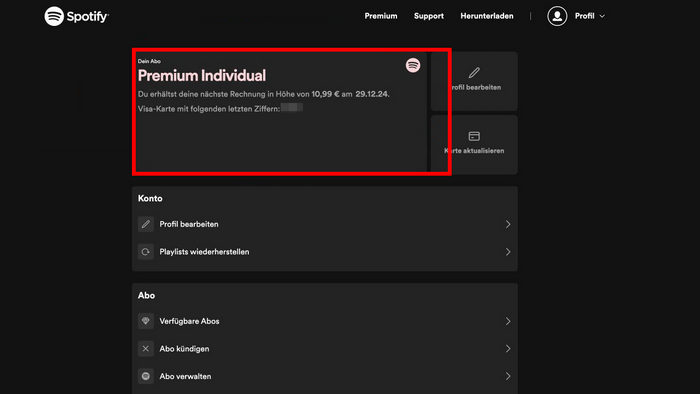 Spotify Premium überprüfen