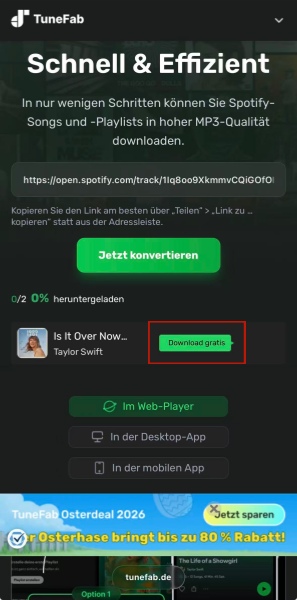 Spotify Songs Download mit TuneFab Spotify Music Online Converter
