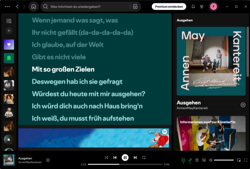 Spotify Songtexte anzeigen auf PC/Mac 
