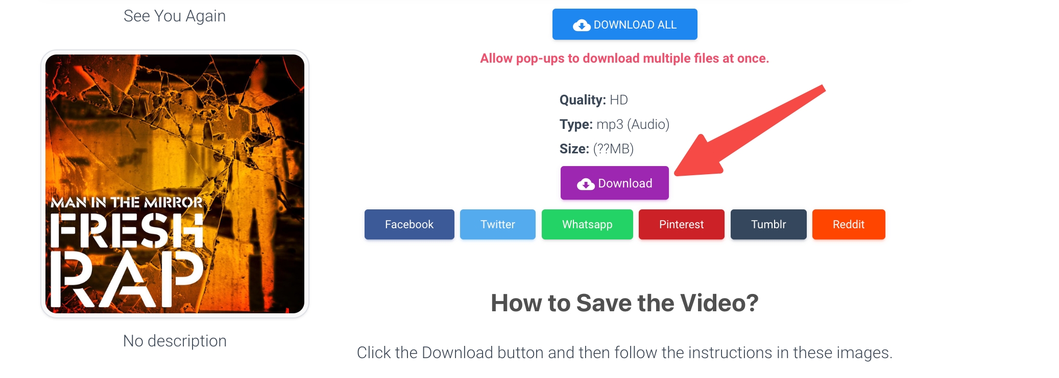 Spotify to MP3 mit Pastedownload downloaden