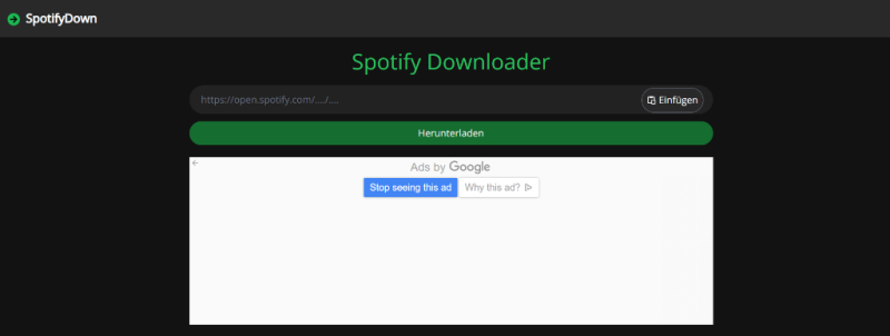 SpotifyDown Website