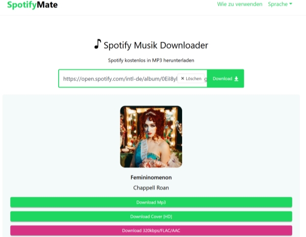 SpotifyMate Spotify to MP3 Converter Online