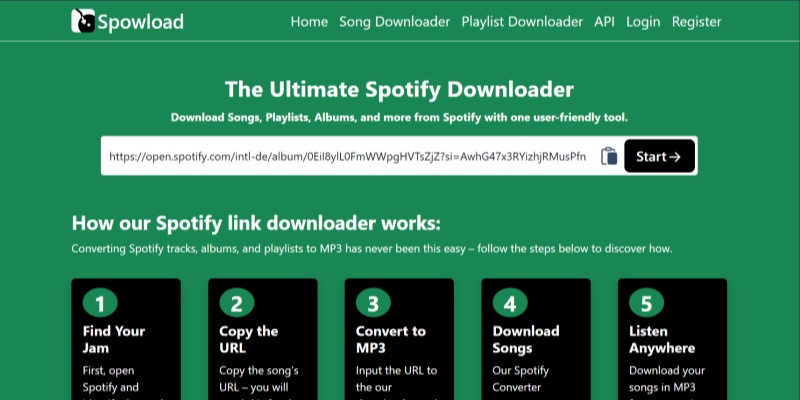 SpowLoad Spotify to MP3 Converter Online