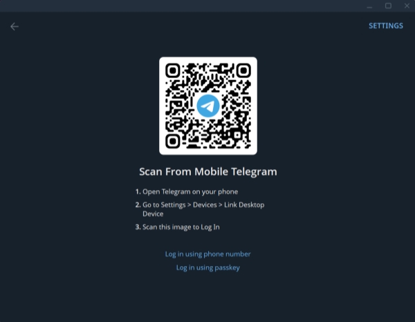 Telegram auf PC sich anmelden