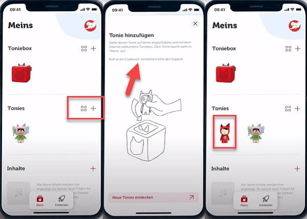 Tonie Figur auswählen Handy