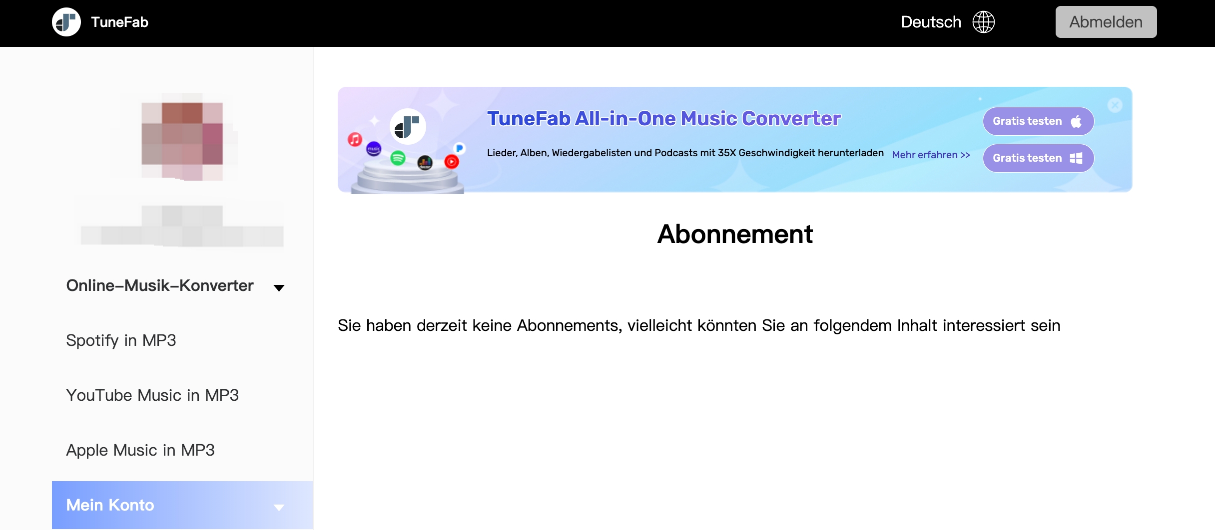 TubeFab Spotify to MP3 Converter online