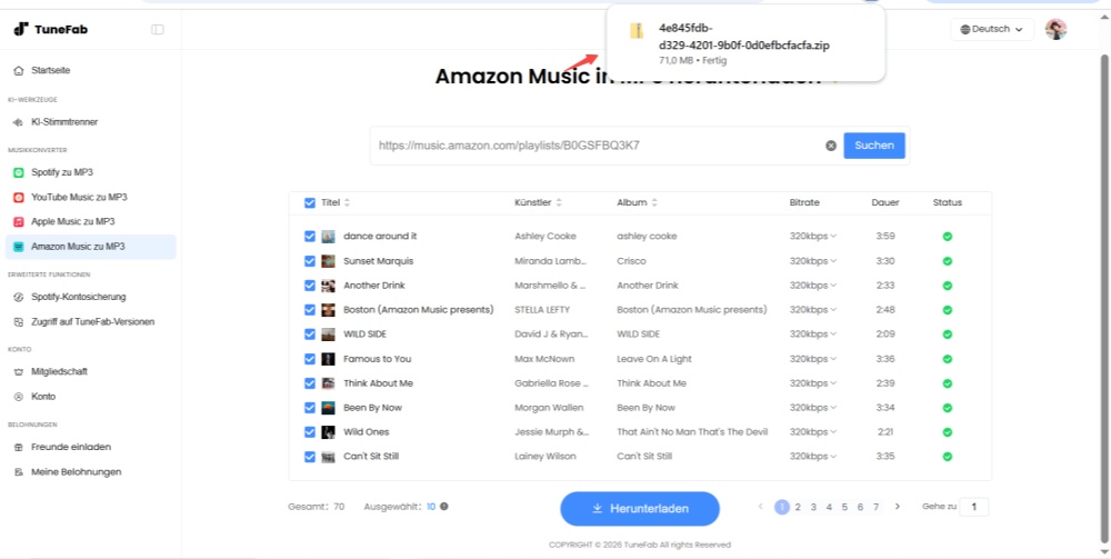 TuneFab Amazon Music Online Converter testen