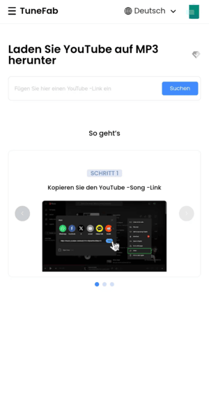 TuneFab Online YouTube Music MP3 Converter auf Handy
