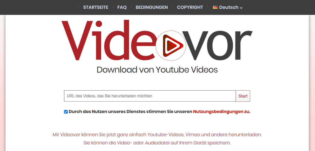 Videovor YouTube Online Downloader