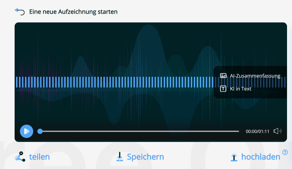 von Apowersoft aufgenommene Audiodaten speichern