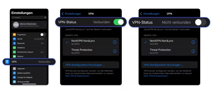 VPN deaktivieren