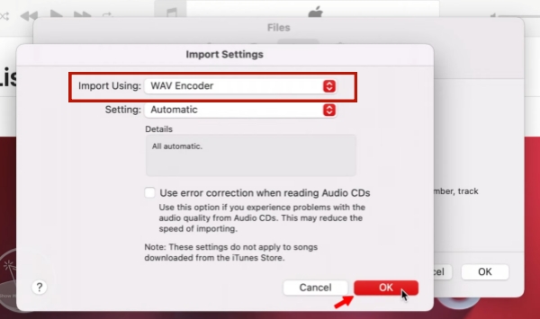 WAV-Codierer in Apple Music auf Mac