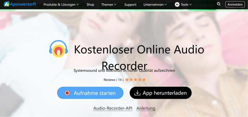 Website von Online Recorder Apowersoft