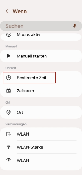 Wecker erstellen in Modi und Routinen