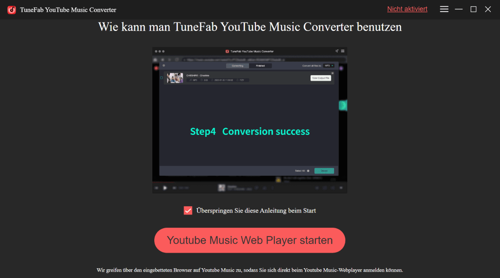 YouTube Music Web Player starten