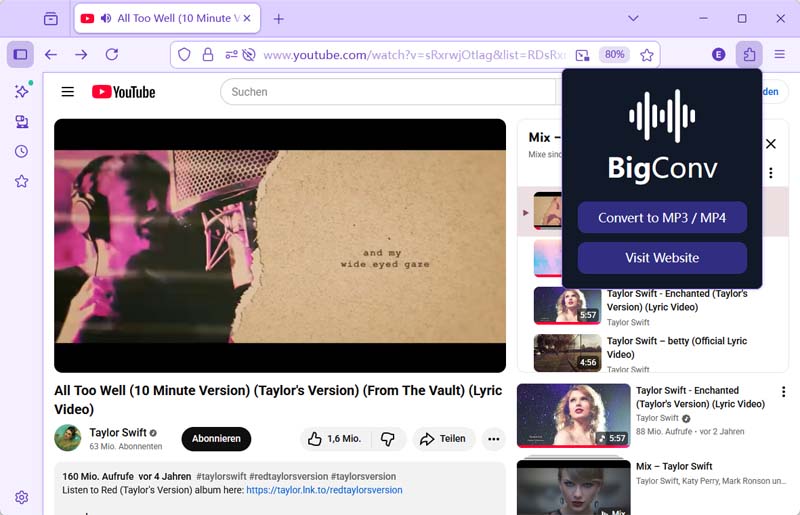 YouTube to MP3 von BigConv